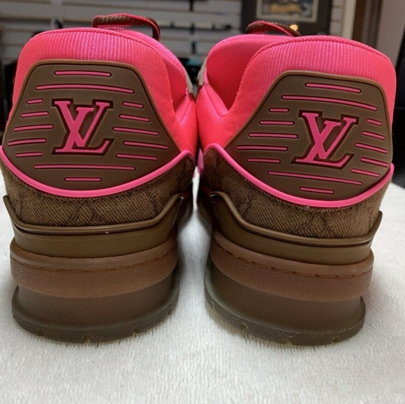 Louis Vuitton LV Trainers Pink Brown Sneakers Shoes - Picture 5 of 6